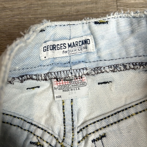 Vintage GUESS by Georges Marciano High Rise Jeans Ankle Zip in Light Wash 29 - Picture 4 of 13